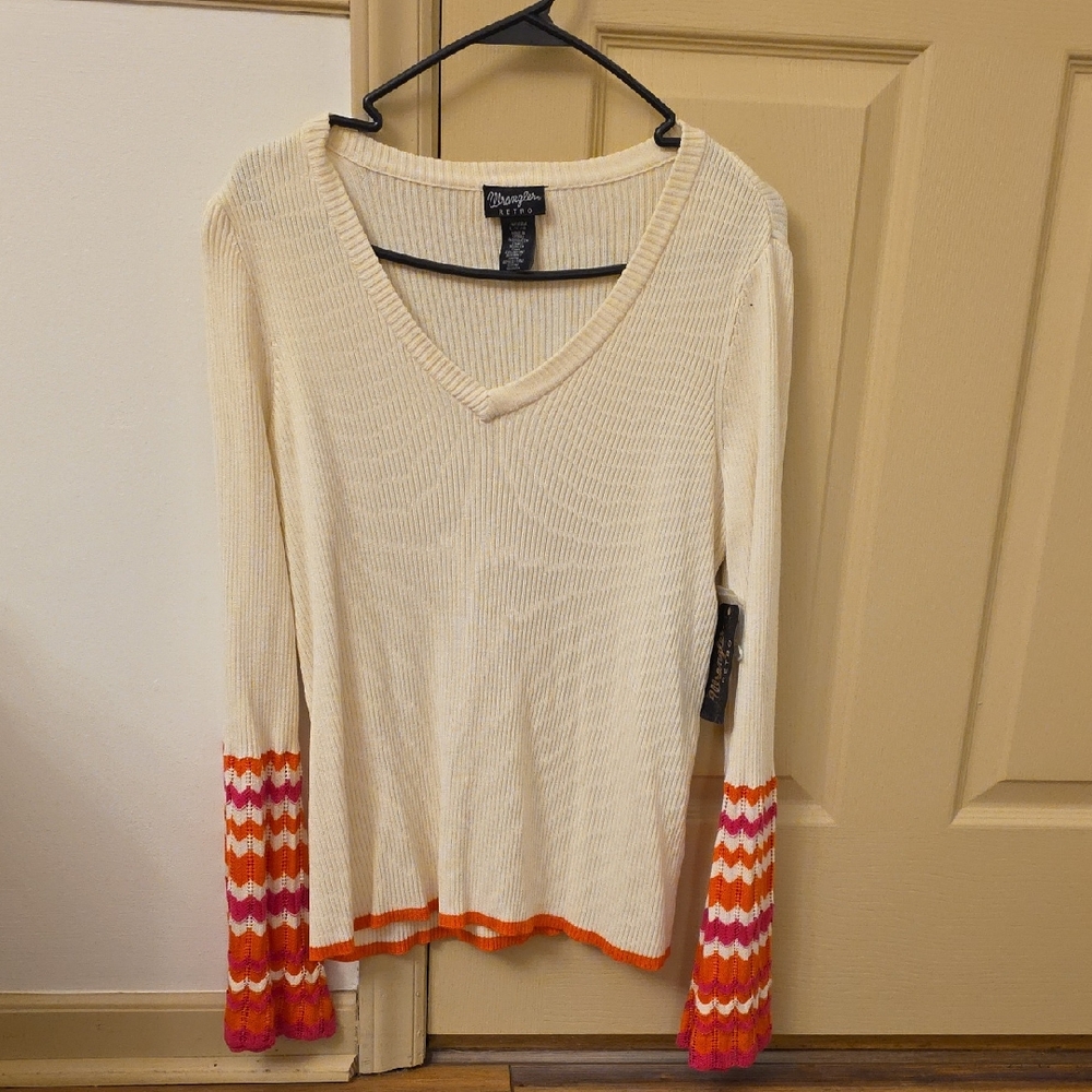 Wrangler Retro Cream Ribbed Sweater